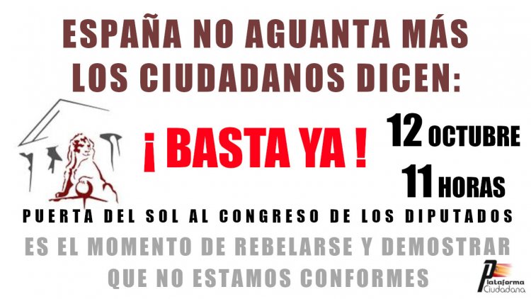 12 de Octubre el pueblo español se levantará contra el Gobierno