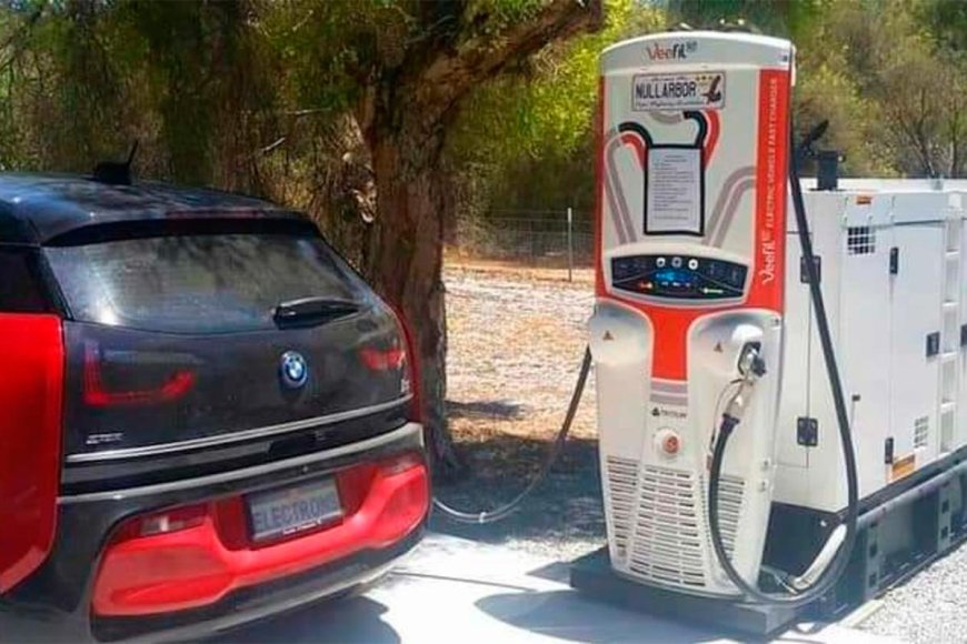 Cargan vehículos eléctricos con generadores diesel