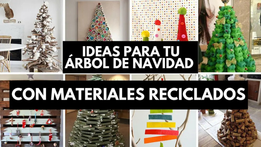 Tu árbol de navidad con materiales reciclados