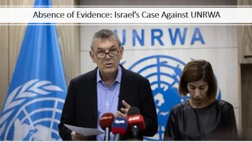 Ausencia de pruebas: el caso de Israel contra la UNRWA