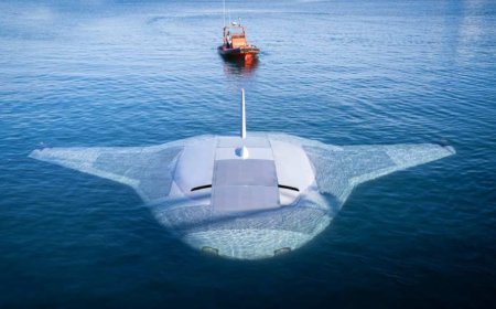 El enorme robot-submarino no tripulado Manta Ray de DARPA