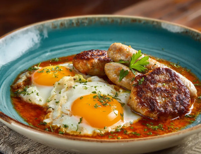 Huevos al salmorrejo